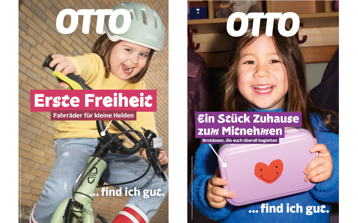 Zwei Motive der neuen Otto-Markenkommunikation (Fotos: OTTO)