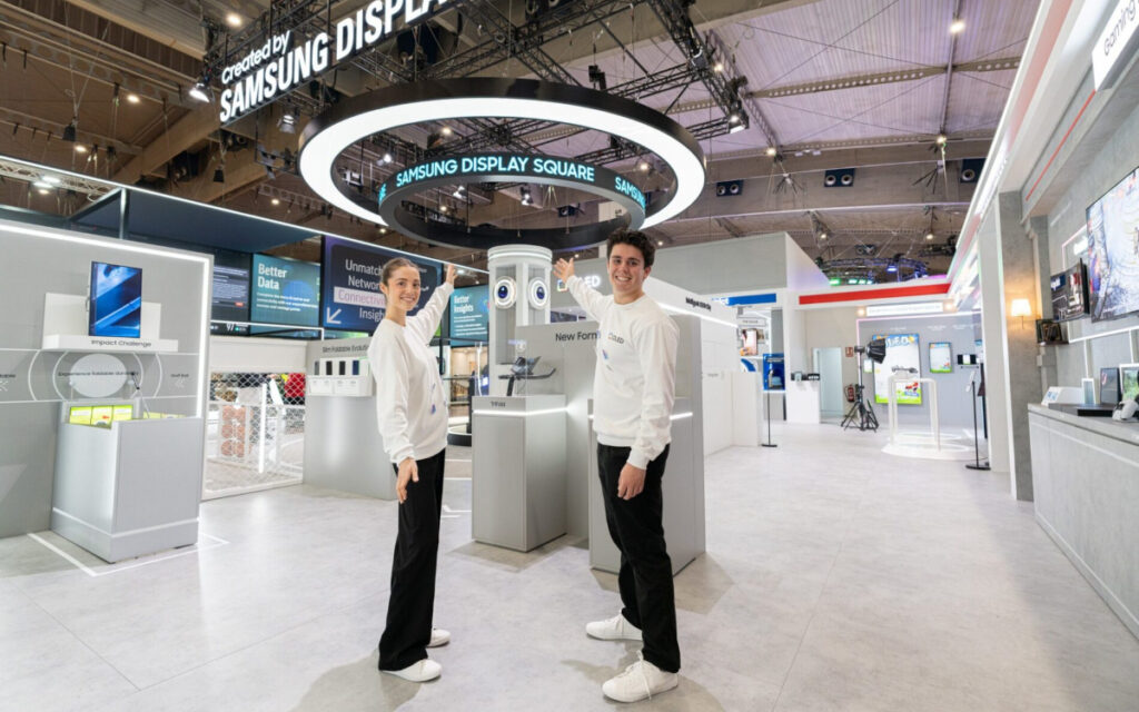 Der Samsung Display Stand auf der MWC in Barcelona. (Foto: Samsung Display)