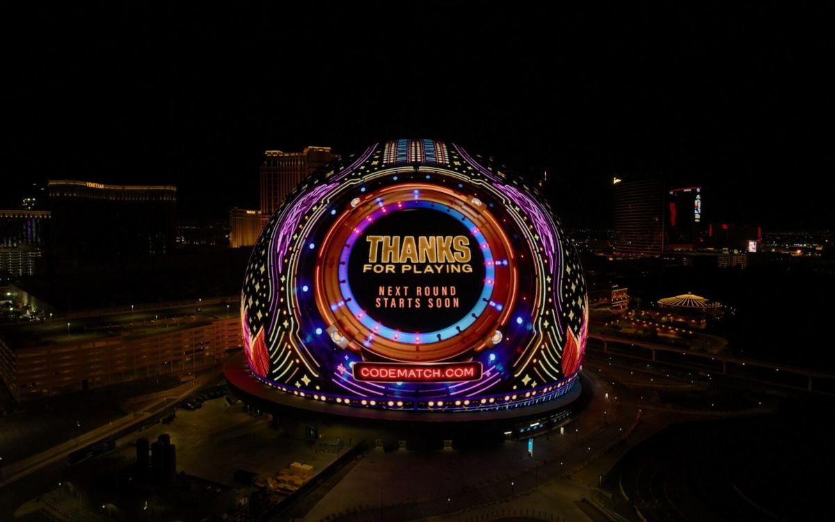 The Sphere wird im Rahmen einer Promotion für Las vegas zur Live-Gambling-Plattform. (Foto: Sphere)