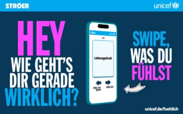 Ströer und Unicef starten eine gemeinsame Kmapgne zur psychischen Gesundheit von Jugendlichen. (Foto: UNICEF)