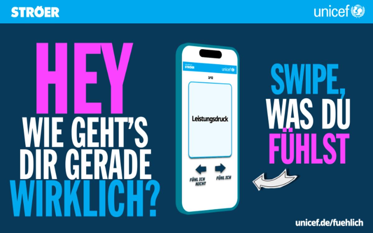 Ströer und Unicef starten eine gemeinsame Kmapgne zur psychischen Gesundheit von Jugendlichen. (Foto: UNICEF)