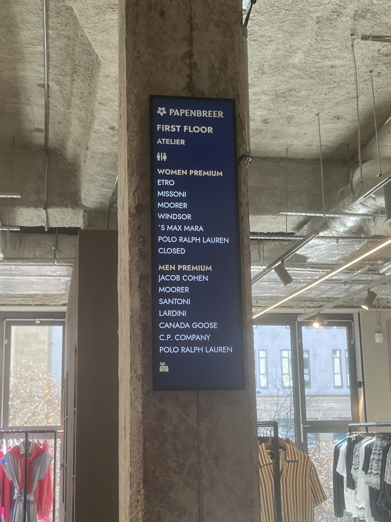 Die Stretch-Screens mit Wayfinding-Content. (Foto: echion AG)