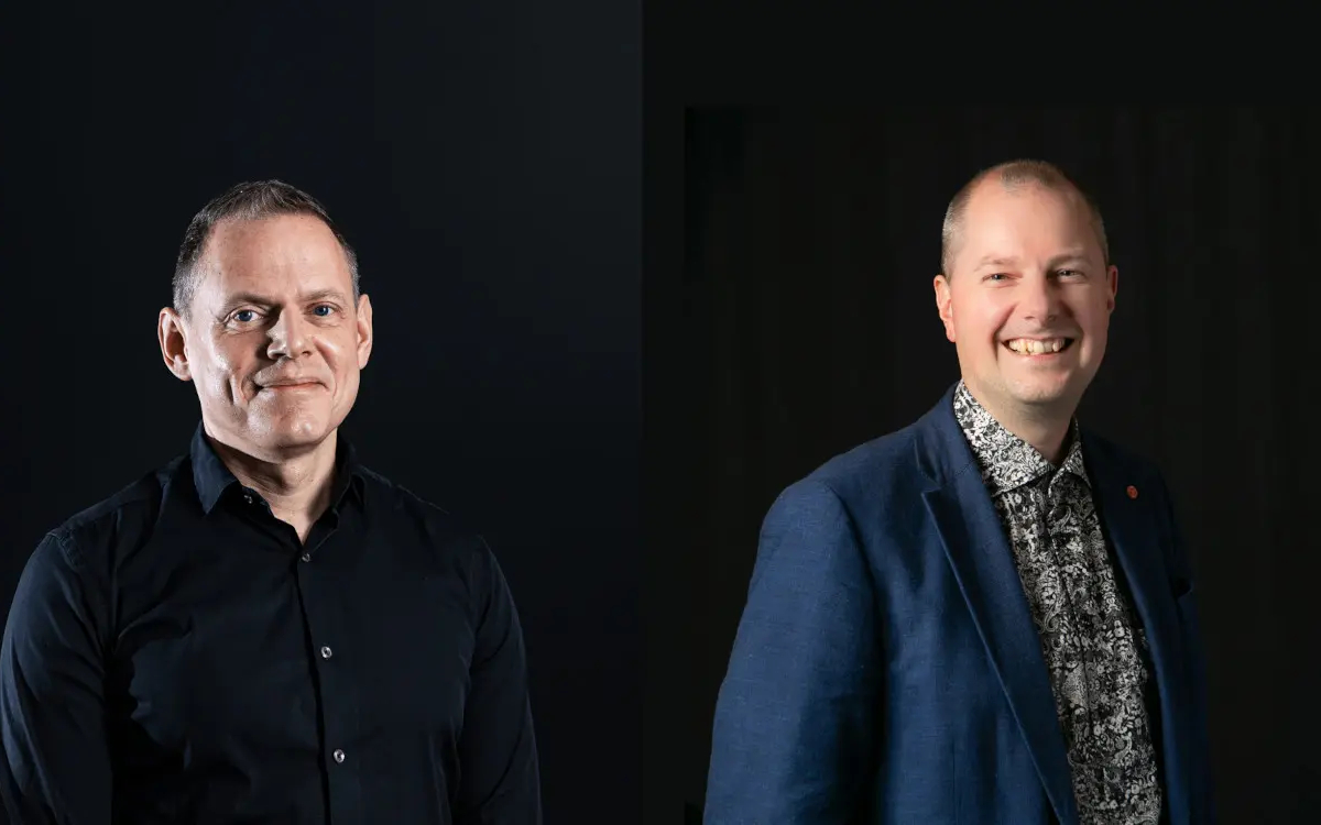 Daniel Block (links) und Fredrik Bergström von Dise blicken auf 30 Jahre Digital Signage-Entwicklung zurück. (Fotos: Dise)