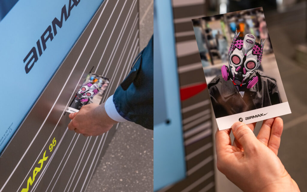 Smart-Mirror-Anwendung im JD-Flagshipstore (Foto: LOOOK.AI)