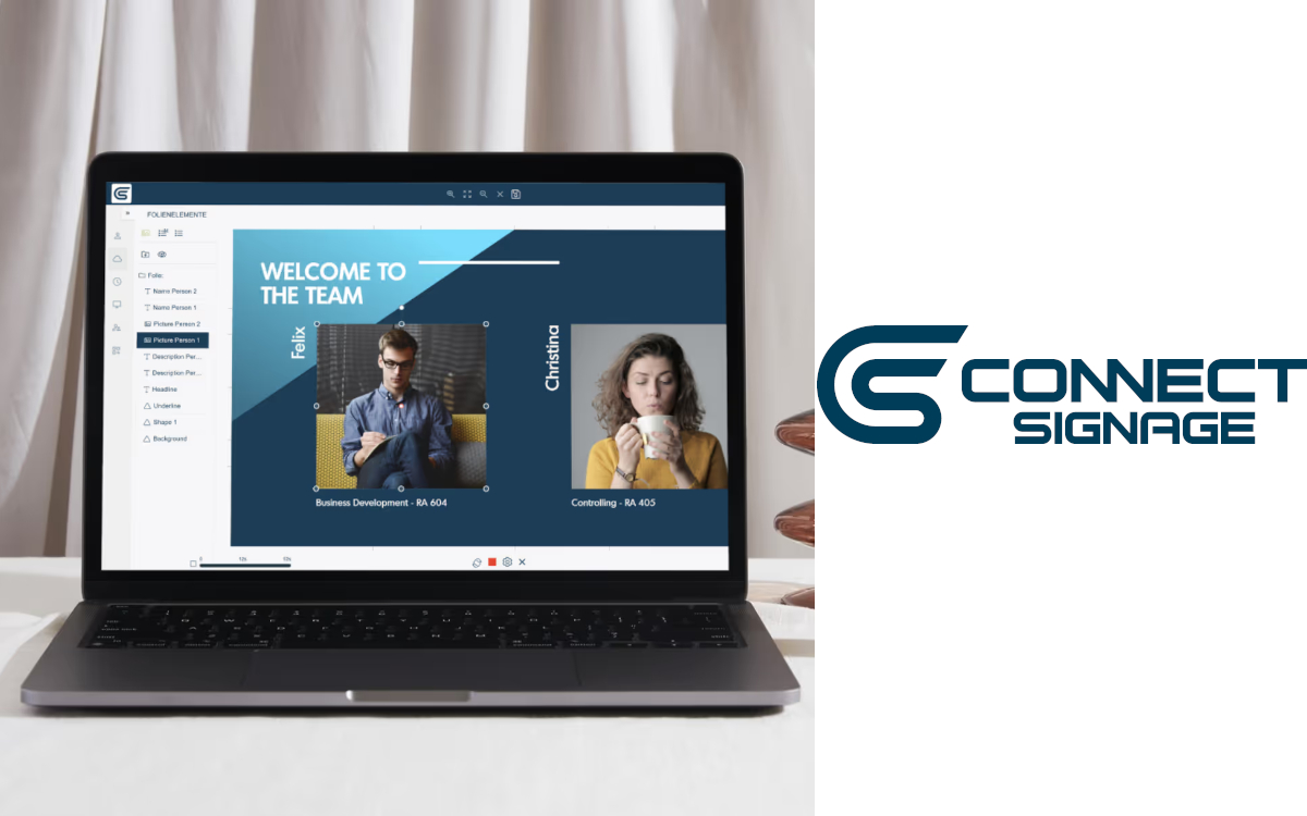 Zum 1. Mai gibt es ein ein Update der Connectsignage-Software. (Foto/Logo: connectSignage)