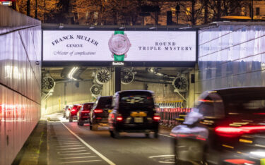 Franck-Muller-Kampagne auf The Knightsbridge (Foto: BackLite UK/Wildstone)