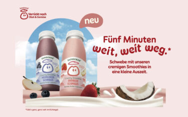 Das zentrale Kampagnenmotiv der Markenaktivierung von Innocent. (Foto: WPP Media)