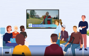 Das neue PAS-Pro-Feature von TV-Wartezimmer ruft Patienten digital auf. (Foto: TV-Wartezimmer)