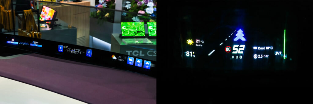 Das 3,59-Zoll-Display mit 1.512 PPI ist auf der Messe als Cockpit-Lösung ausgestellt. (Foto: TCL CSOT)