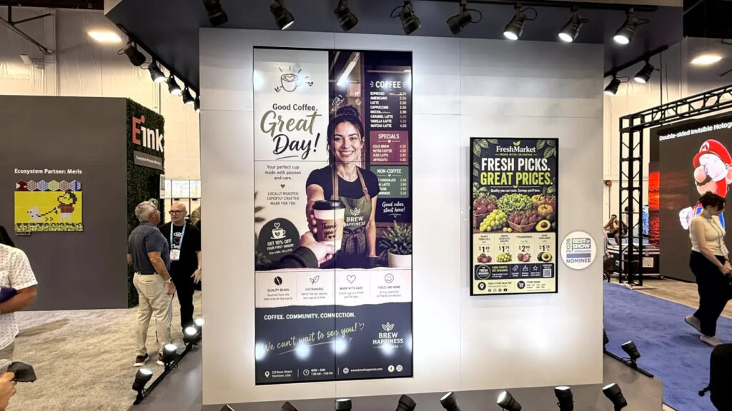 Der E Ink Stand auf der Infocomm 2026 (Foto: invidis)