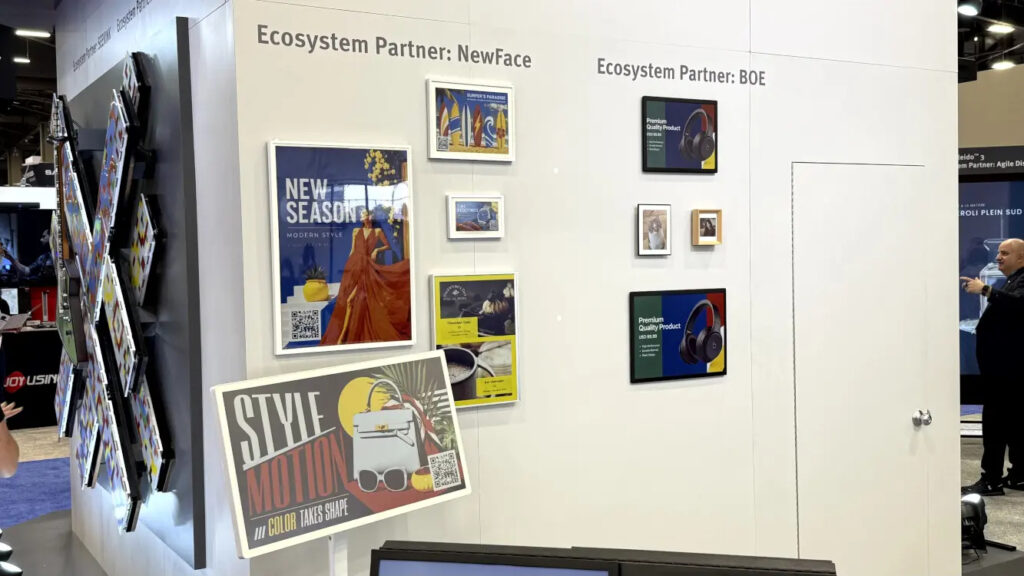 Der E Ink Stand auf der Infocomm 2026 (Foto: invidis)