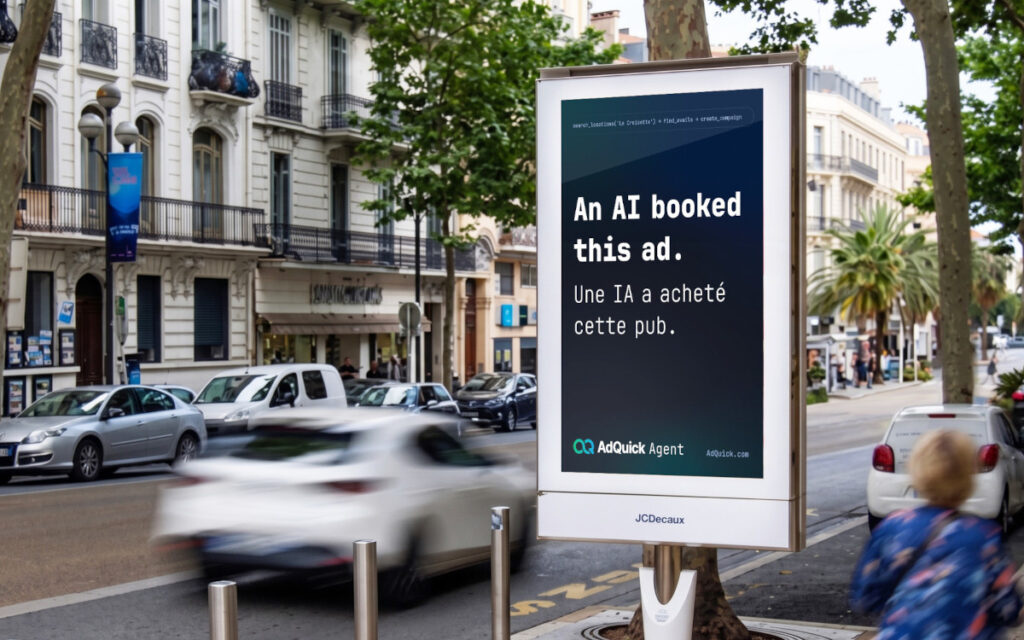Sujet der Adquick-Kampagne in Cannes (Bild: AdQuick)