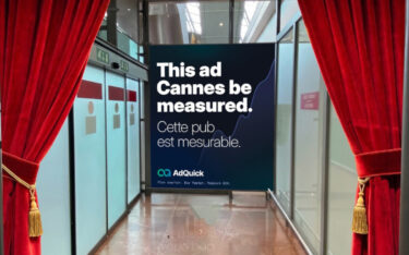 "This ad can be measured" - geplante Adquick-Kampagne in Cannes (Bild: AdQuick)