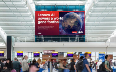 DooH-Werbung in Heathrow (Bild: JCDecaux)