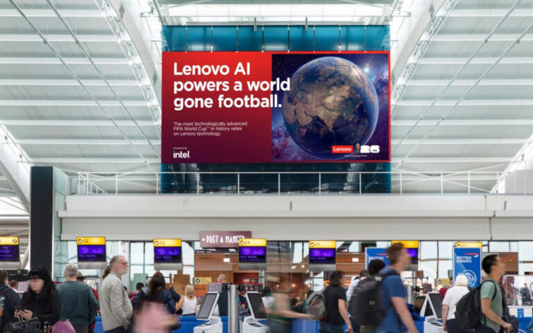 DooH-Werbung in Heathrow (Bild: JCDecaux)