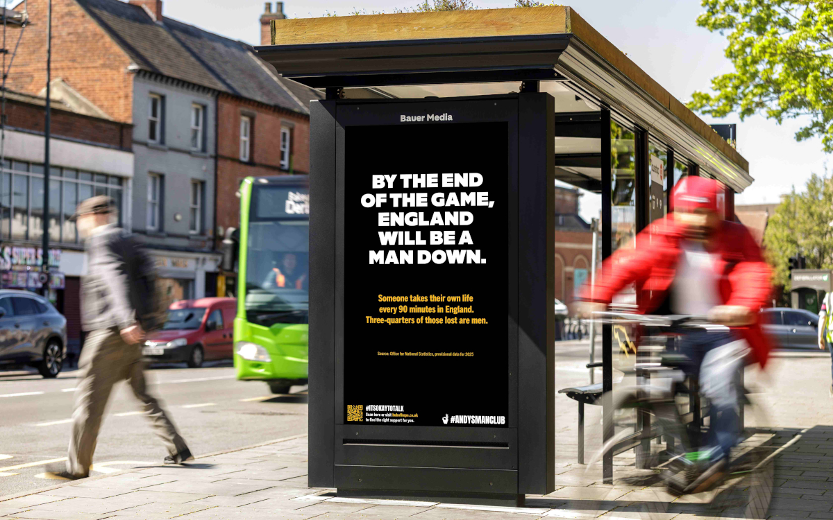 Der WM-Kontext wird zur Suizidprävention mit OoH genutzt. (Foto: Bauer Media Outdoor)