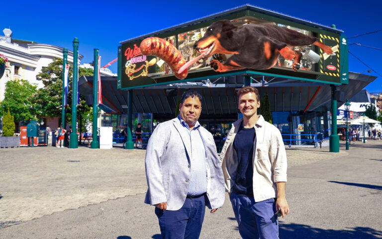 Christopher Miesbauer (links) Sales Director bei Azerion Austria und Moritz Lumetsberger, Geschäftsführer bei Rendersnek (Foto: Rene Wallentin)