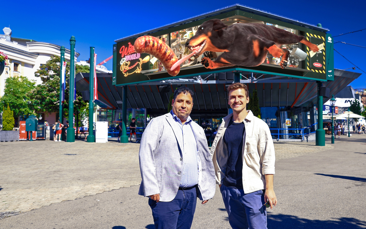 Christopher Miesbauer (links) Sales Director bei Azerion Austria und Moritz Lumetsberger, Geschäftsführer bei Rendersnek (Foto: Rene Wallentin)