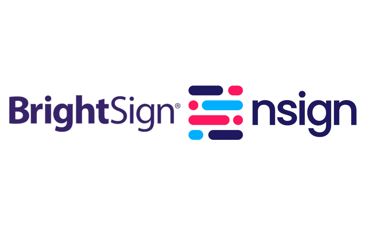 Auf der Infocomm 2026 verkünden brightsign und Nsign ihre Kooperation. (Logos: BrightSign / nsign)