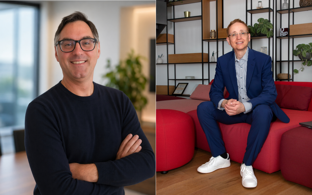 Patrick Bühler (links) und Markus Caspari übernehmen die Leitung der beiden neuen Digital-Units bei Dentsu. (Fotos: dentsu)