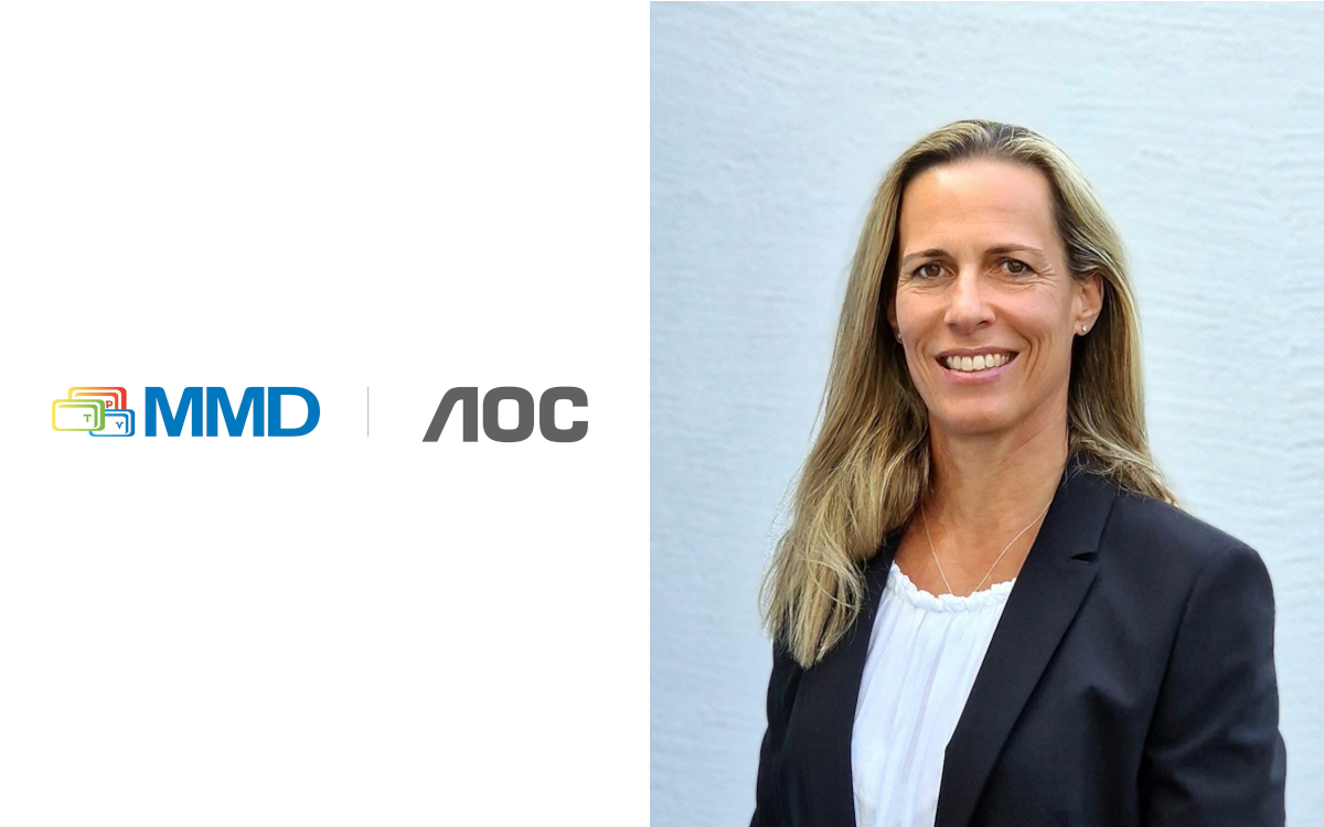 Isabella Dorner ist neue Key Account Managerin bei AOC und MMD für die Regionen Österreich und Bayern. (Logos/Foto: MMD/AOC)