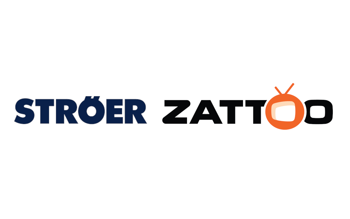 Ströer vermarket künftig die Werbeflächen des Streaming-Anbieters Zattoo (Logos: Ströer/Zattoo)
