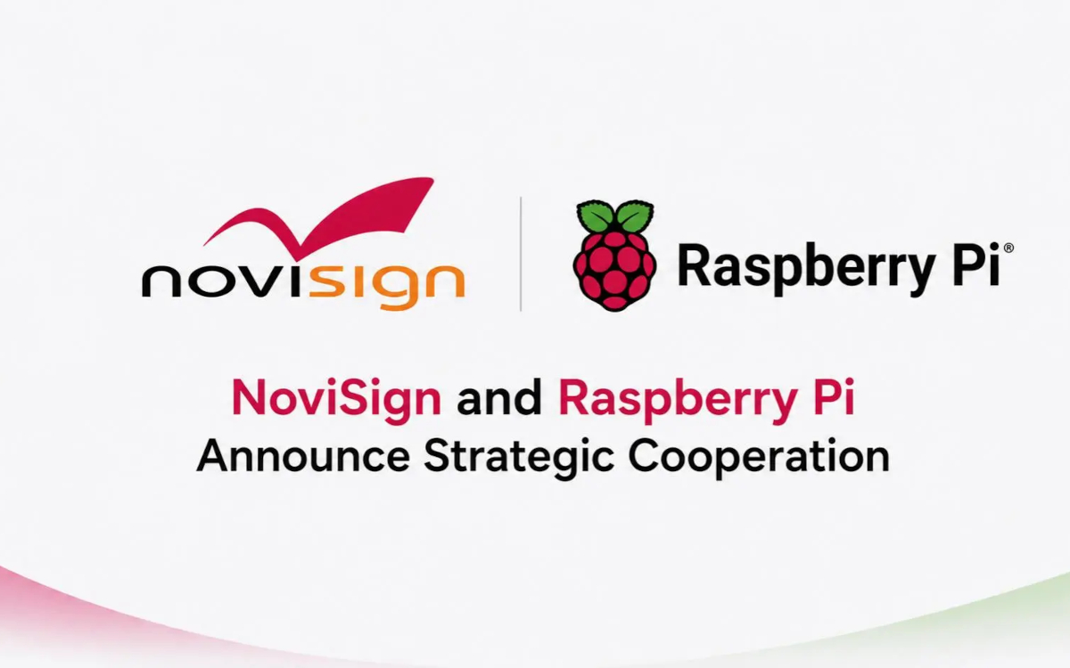 Novisign und Rapsberry Pi gehen eine strategische Partnerschaft ein. (Bild: Novisign)