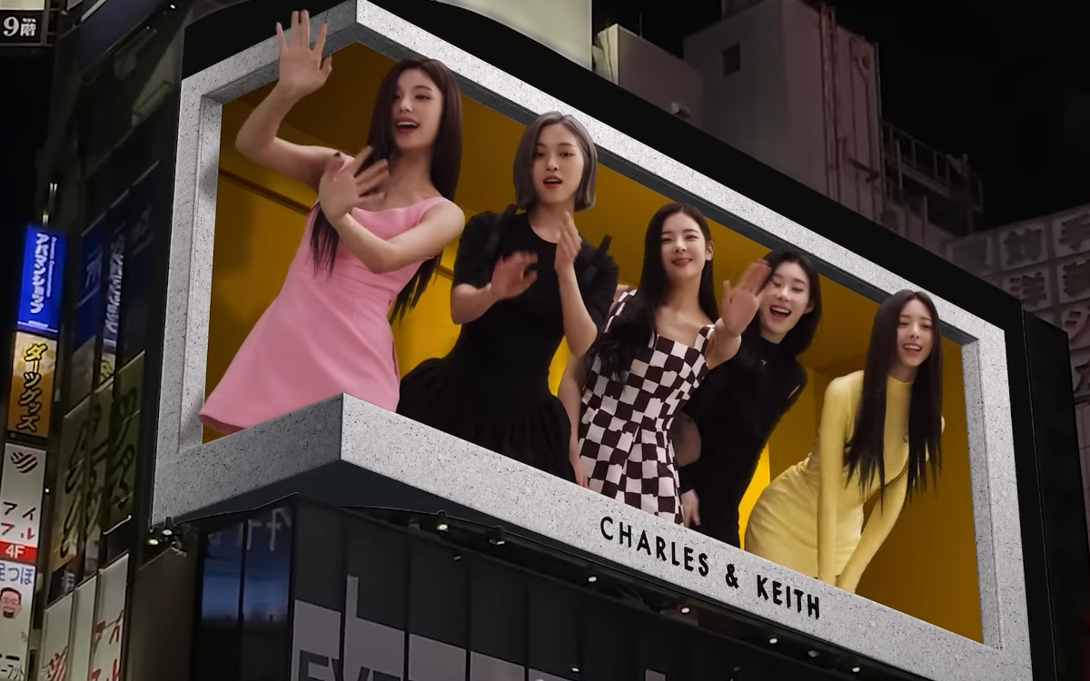 DooH-Billboard an der Tokio Shinjuku Crossing (Foto: CHARLES & KEITH)