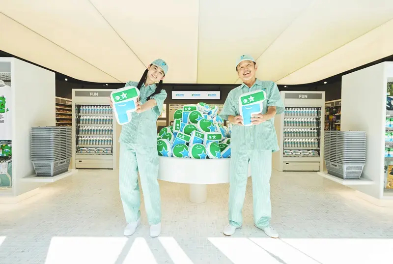 Mitarbeiter in Uniformen beraten und begleiten Kunden (Foto: Family Mart)