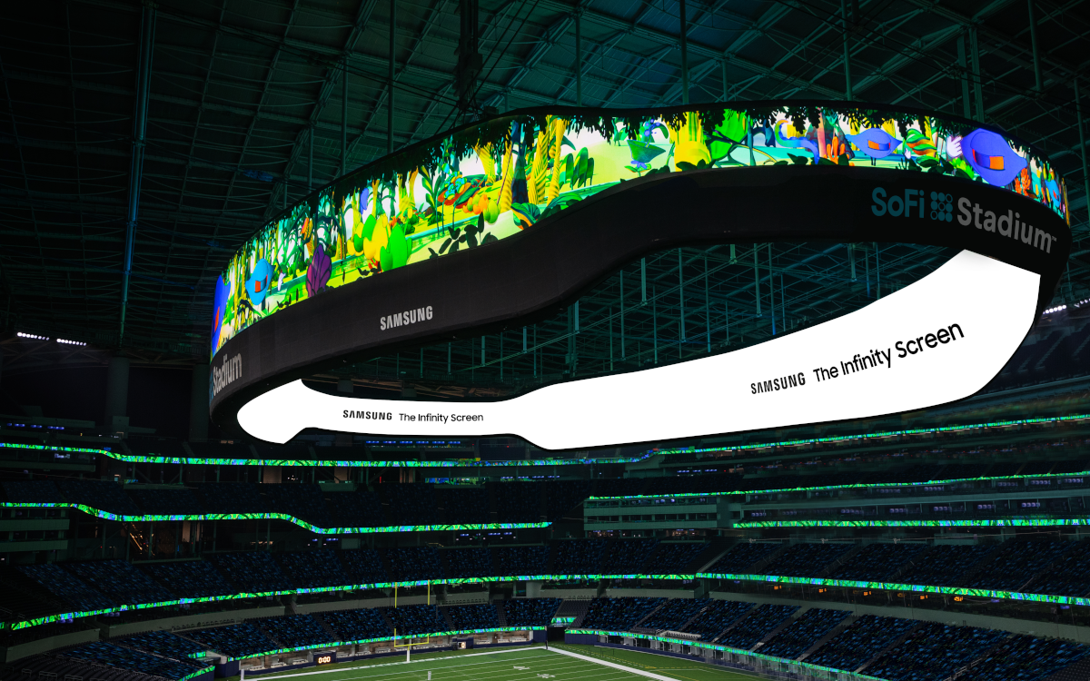 Der Infinity Screen im Sofi Stadium, Los Angeles (Foto: Samsung USA)