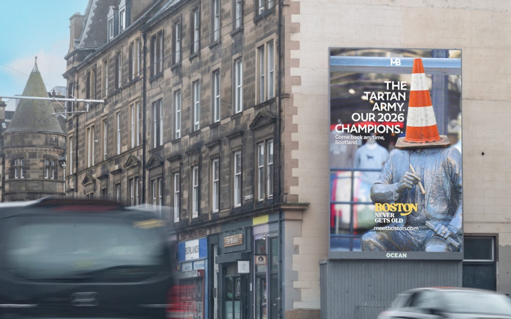 2Meet Boston"-DooH-Kampagne in Schottland (Foto: Ocean Outdoor)