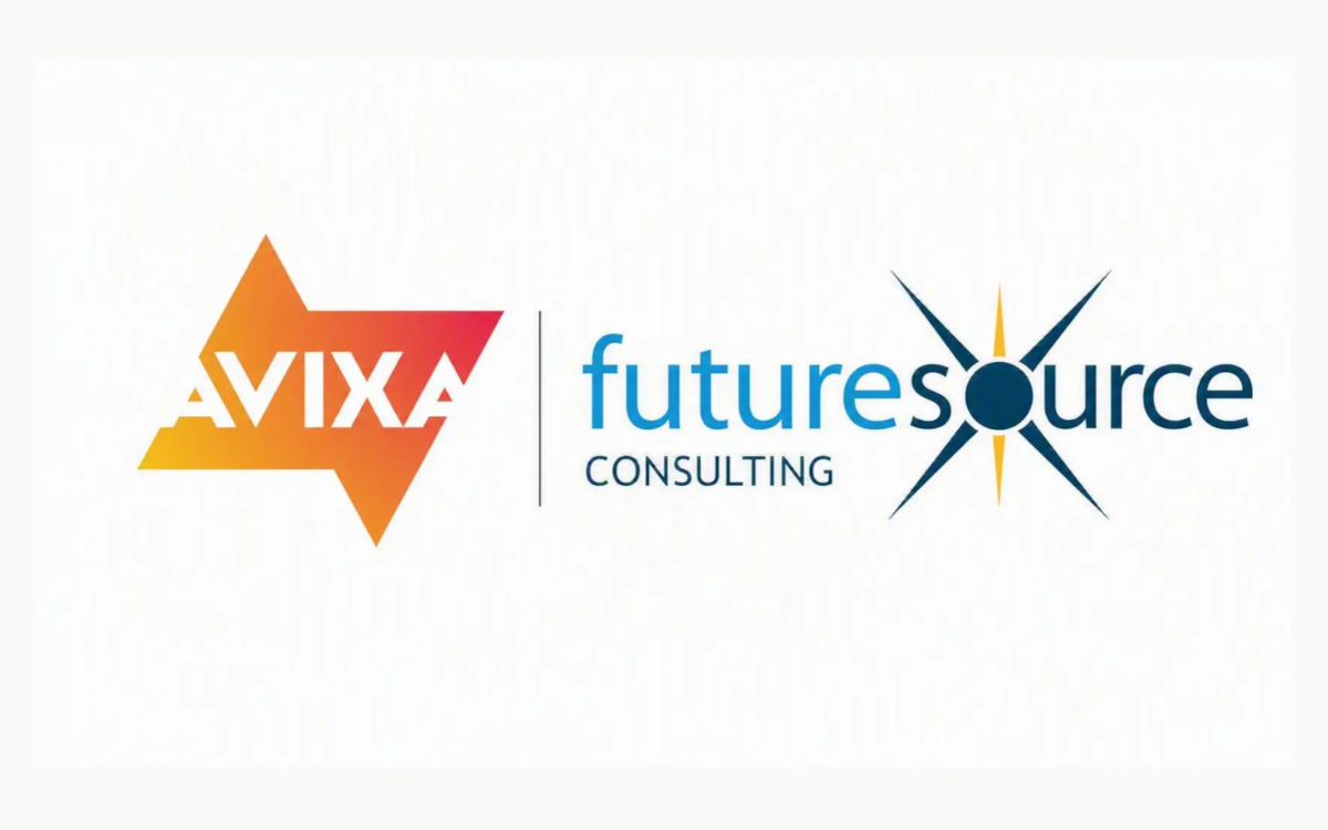 Avixa startet mit Futuresource Consulting eine Serie von Nachfrage-Studien zu Bildungs- und Unternehmensmärkten in der ProAV-Branche. (Logos: Avixa/Futuresource)