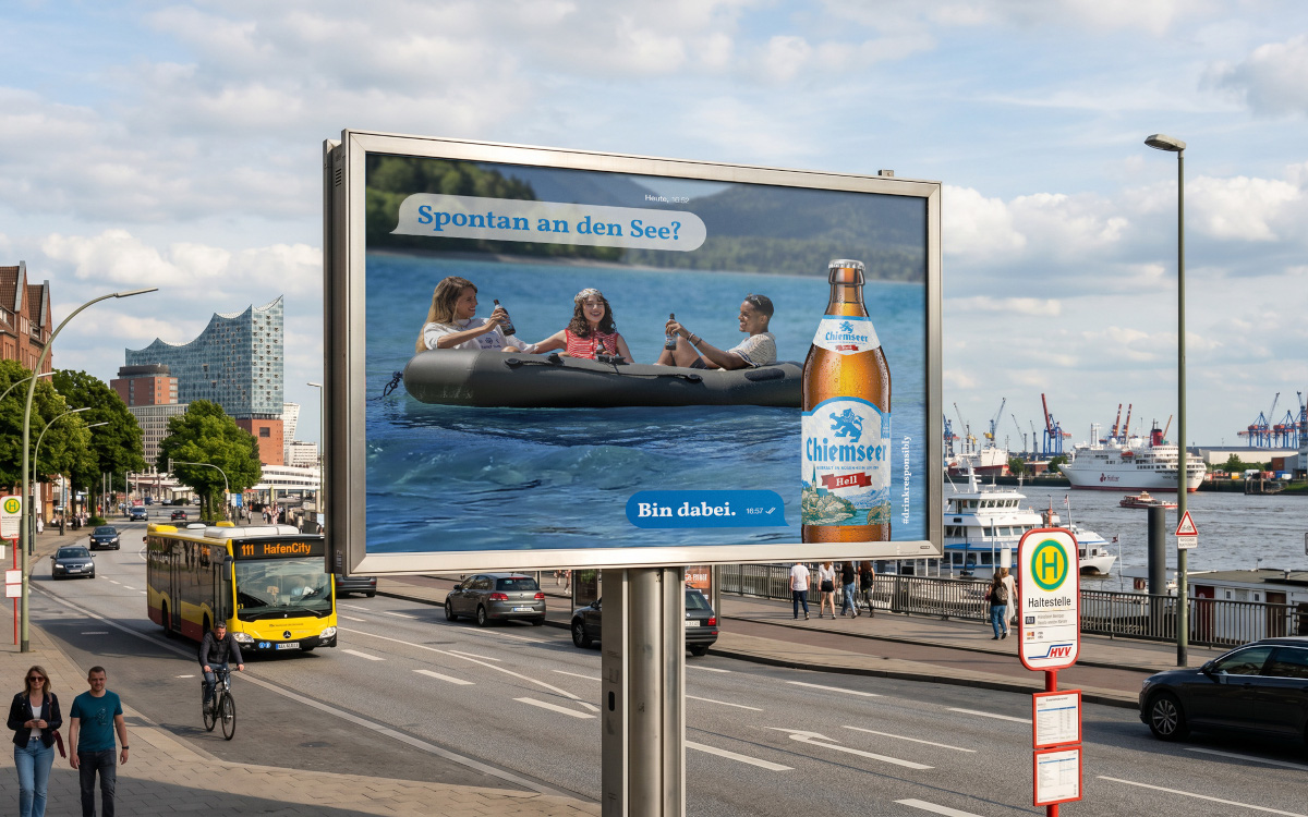 Die OoH-Motive der Aktivierung sind im Stil von Chat-Nachrichten. (Foto: Lehof)