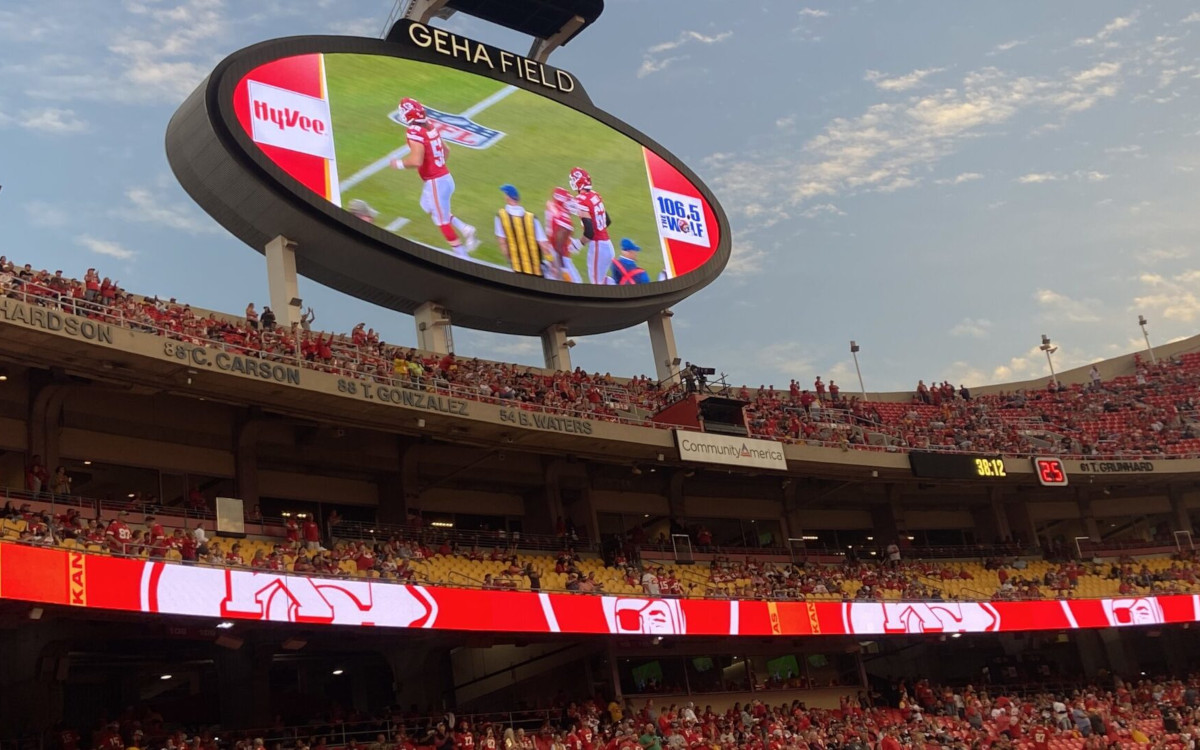 LED-Wall im Arrowhead Stadium, der Kansas City Chiefs (Foto: Daktronics)