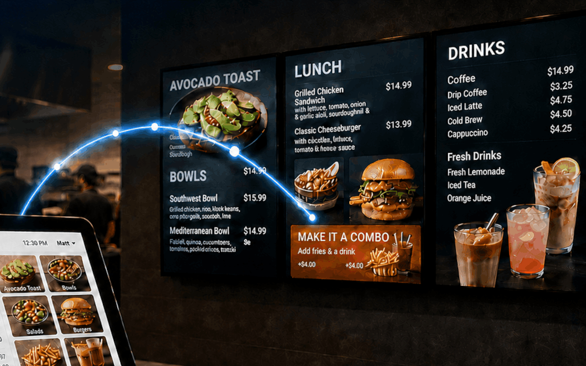 Das POS-System Toast kann nun von Novisign-Displays ausgelesen werden. (Foto: Novisign)