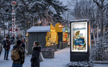 Auch zur Wiener Weihnachtssaison 2026 gibt es DooH-Standorte bei den winterlichen Veranstaltungen (Foto: monitorwerbung)