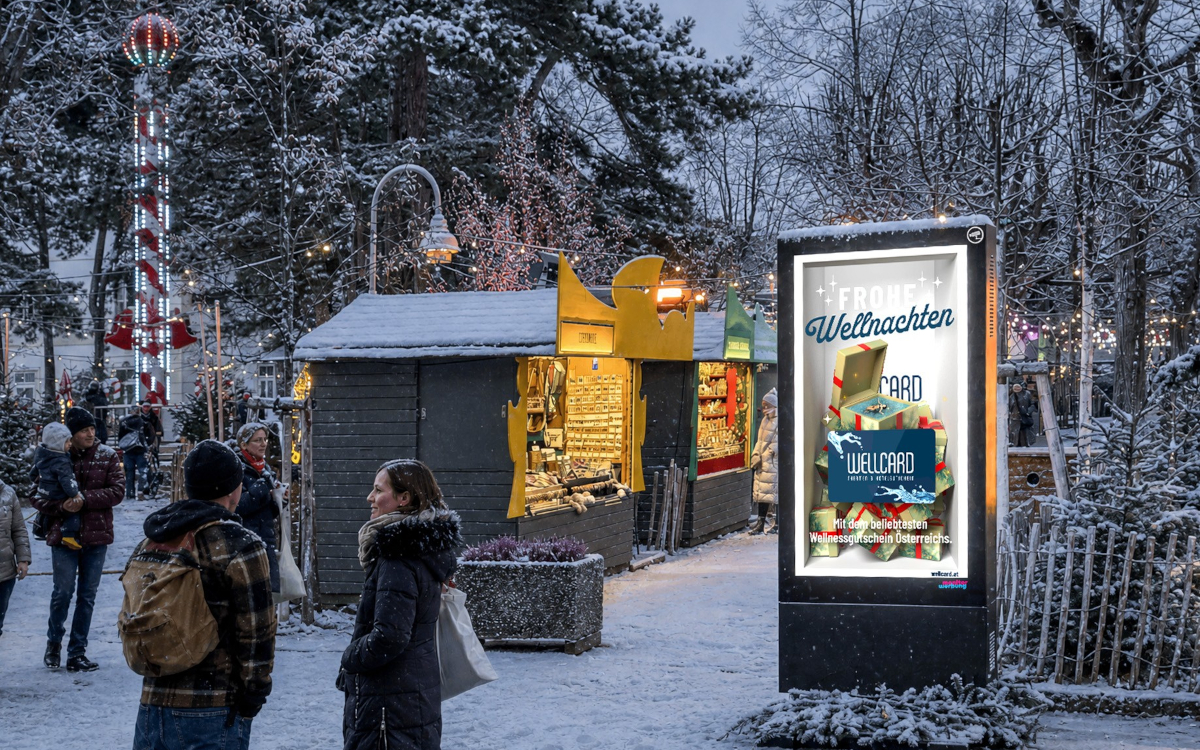 Auch zur Wiener Weihnachtssaison 2026 gibt es DooH-Standorte bei den winterlichen Veranstaltungen (Foto: monitorwerbung)