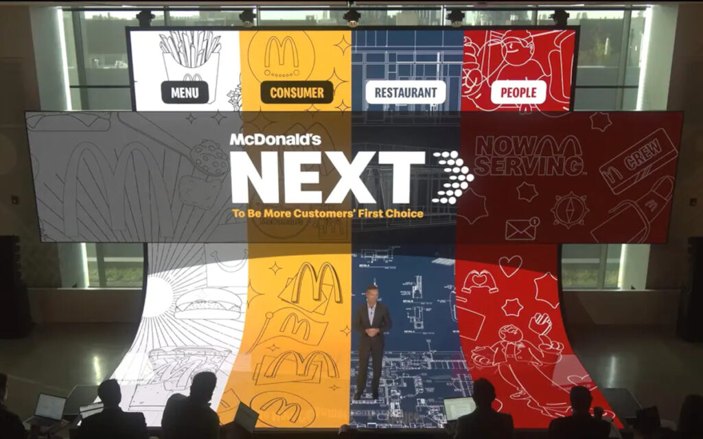 McDonald's nutzt sein globales Restaurant-Netzwerk als Basis für ein Commerce-Media-Geschäft, das durch AI-gestützte Operationen und Digital Signage getrieben wird. (Foto: Screenshot)