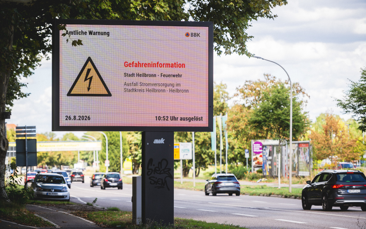 AWK-Display am bundesweiten Warntag (Foto: awk)