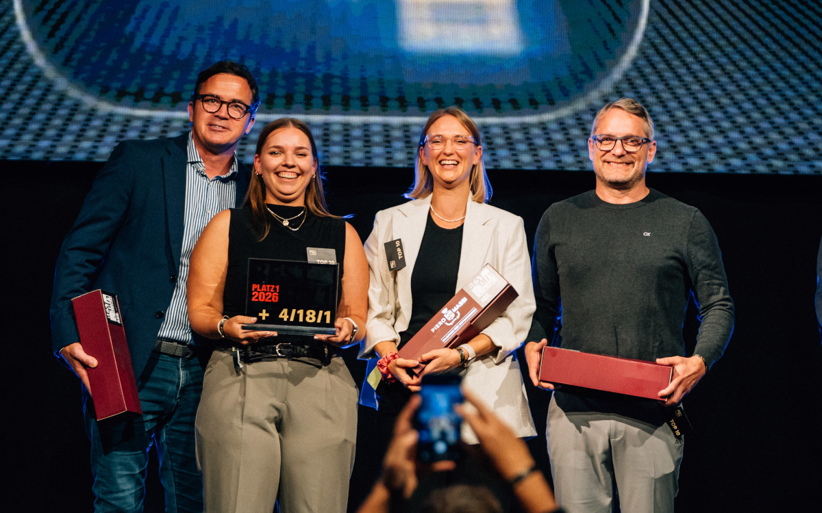 Die Sieger nehmen den Preis entgegen. (Foto: Best 18/1)