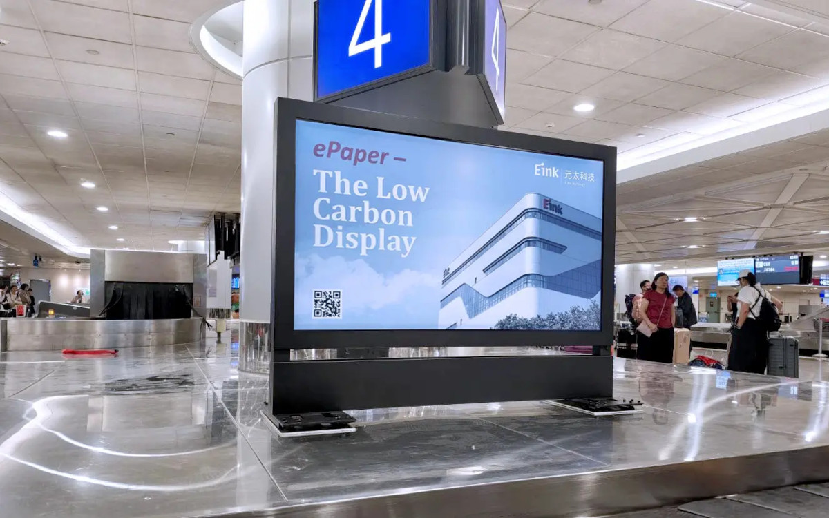 E-Paper-Einsatz am Flughafen (Foto: E Ink)