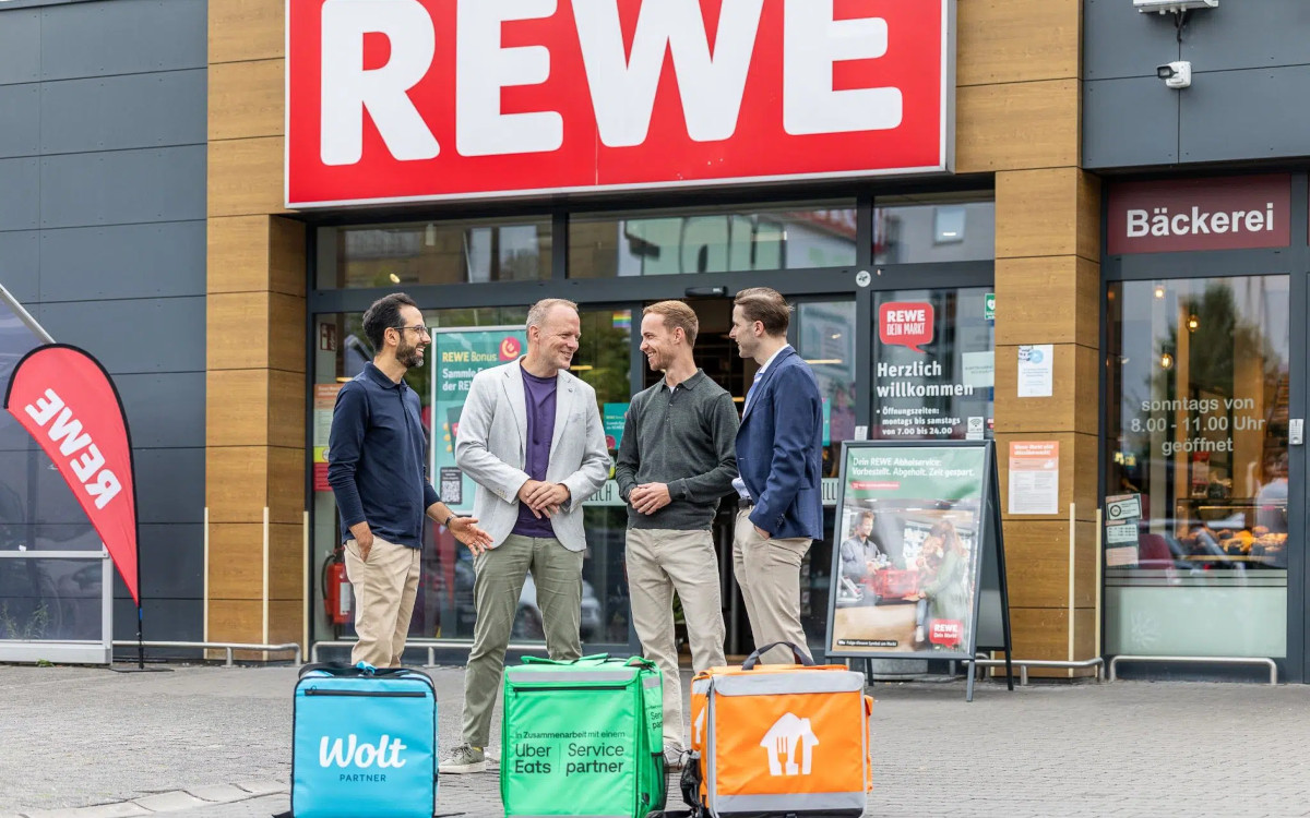 Rewe kooperiert mit Wolt, Uber Eats und Lieferando. (Foto: REWE)