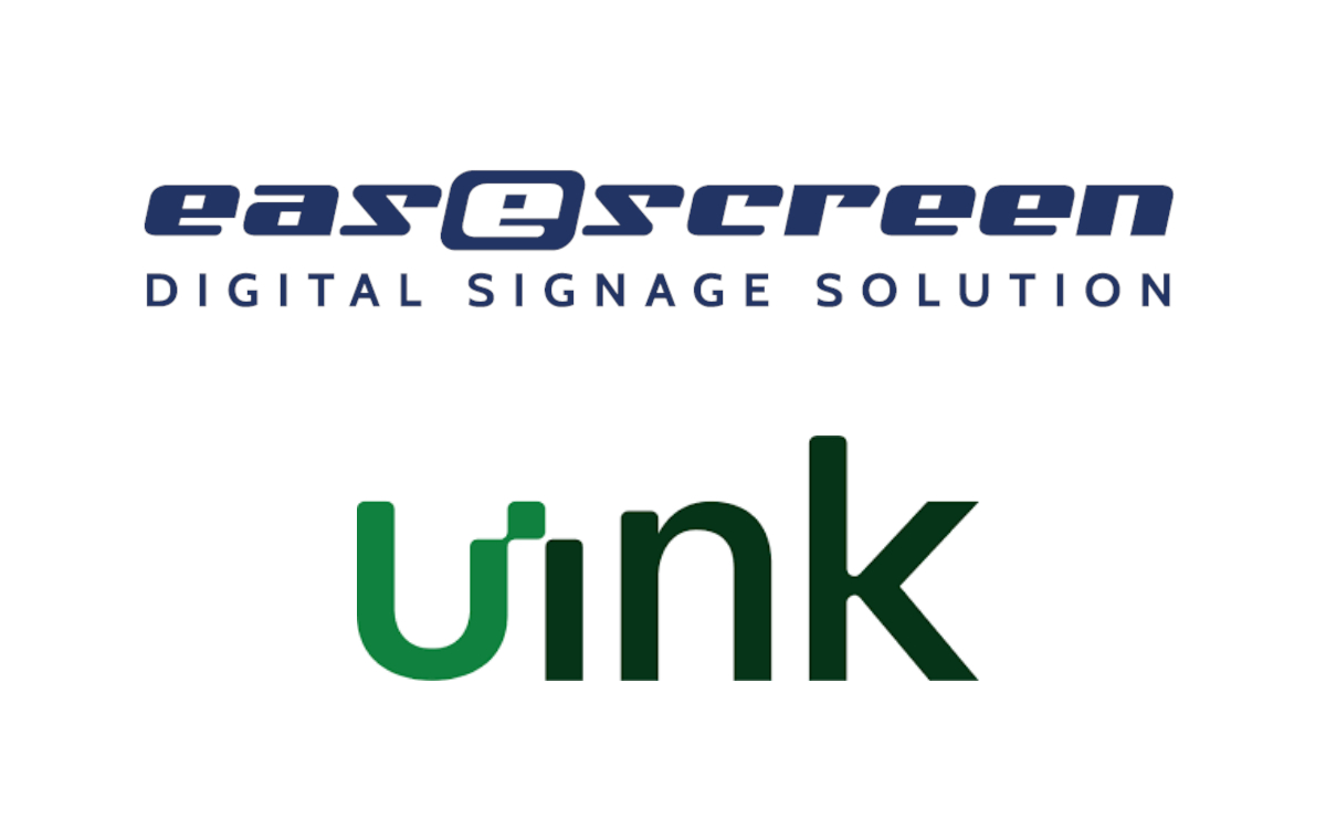 Easescreen kooperiert mit dem chinesischen E-Paper-Hersteller Uink. (Logos: easescreen / uink)