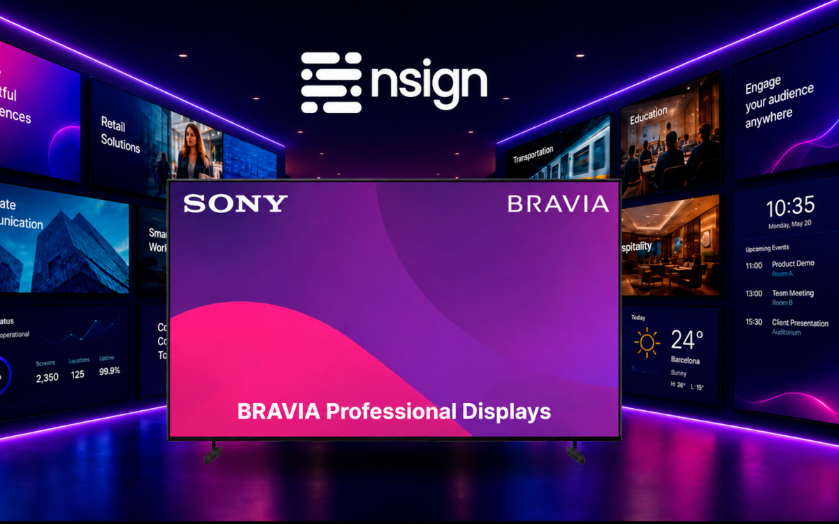Software-Integration: Nsign für Bravia-Displays zertifiziert | invidis