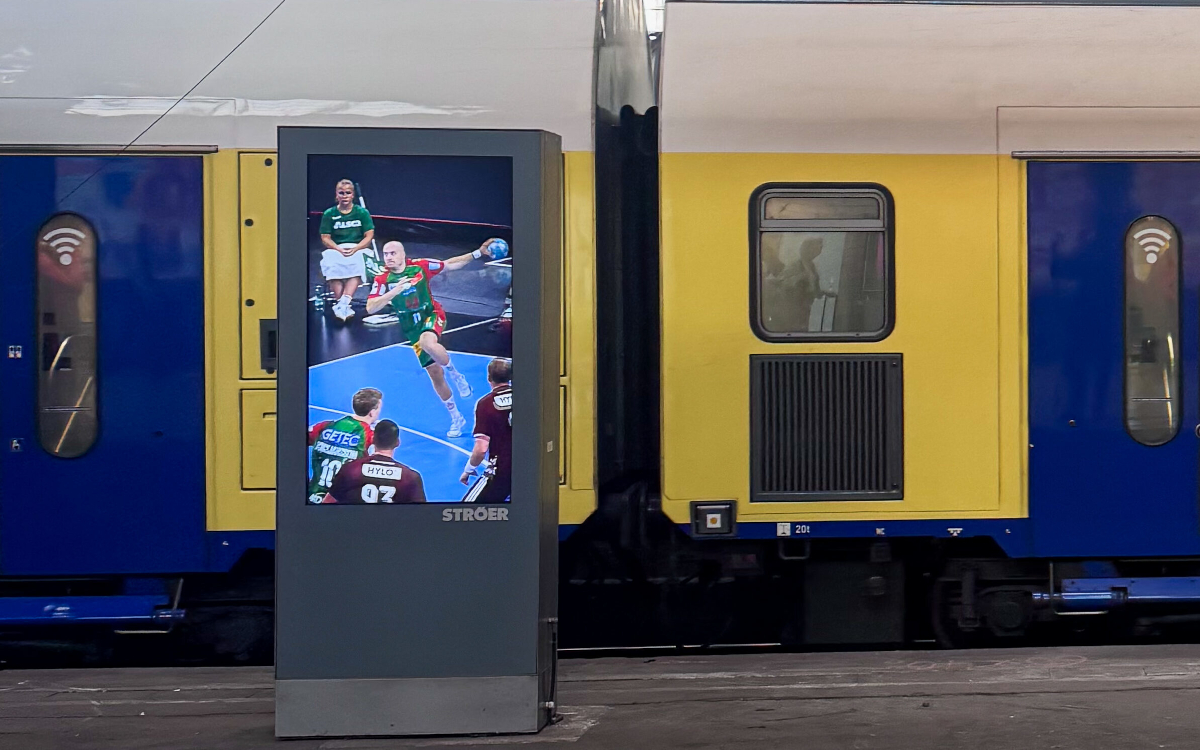 In einer neuen Zusammenarbeit bringen Ströer und Dyn Handball-Highlights in den öffentlichen Raum. (Foto: Dyn)