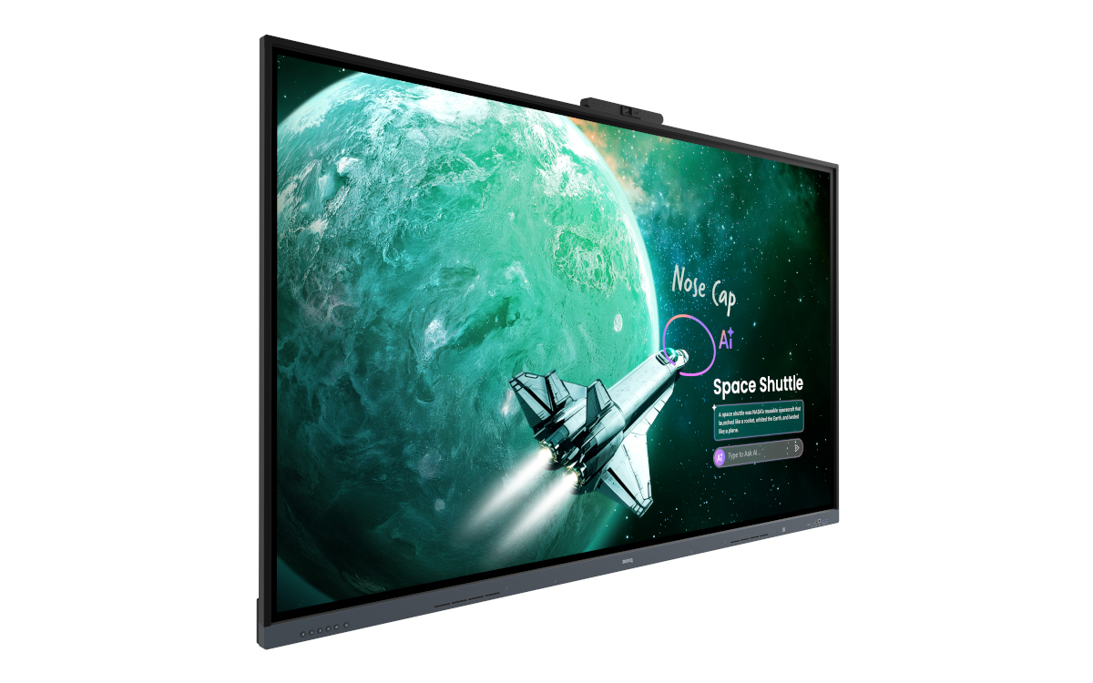 Die BenQ RE05AC-Serie kombiniert 4K-Touchdisplays mit Android 16 und einer AI-gestützten 50-Megapixel-Kamera. (Foto: BenQ)