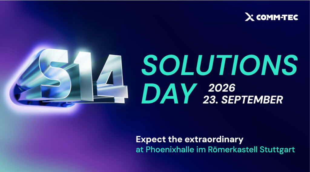 Der S14 Solutions Day 2026 findet am 23. September 2026 in Stuttgart statt. (Foto: COMM-TEC)