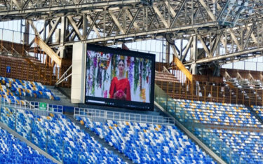 Vero LED behob Stromprobleme bei zwei LED-Displays im Stadio Diego Armando Maradona durch Netzwerk-Sanierung und Helligkeit-Optimierung. (Foto: VeroLED)