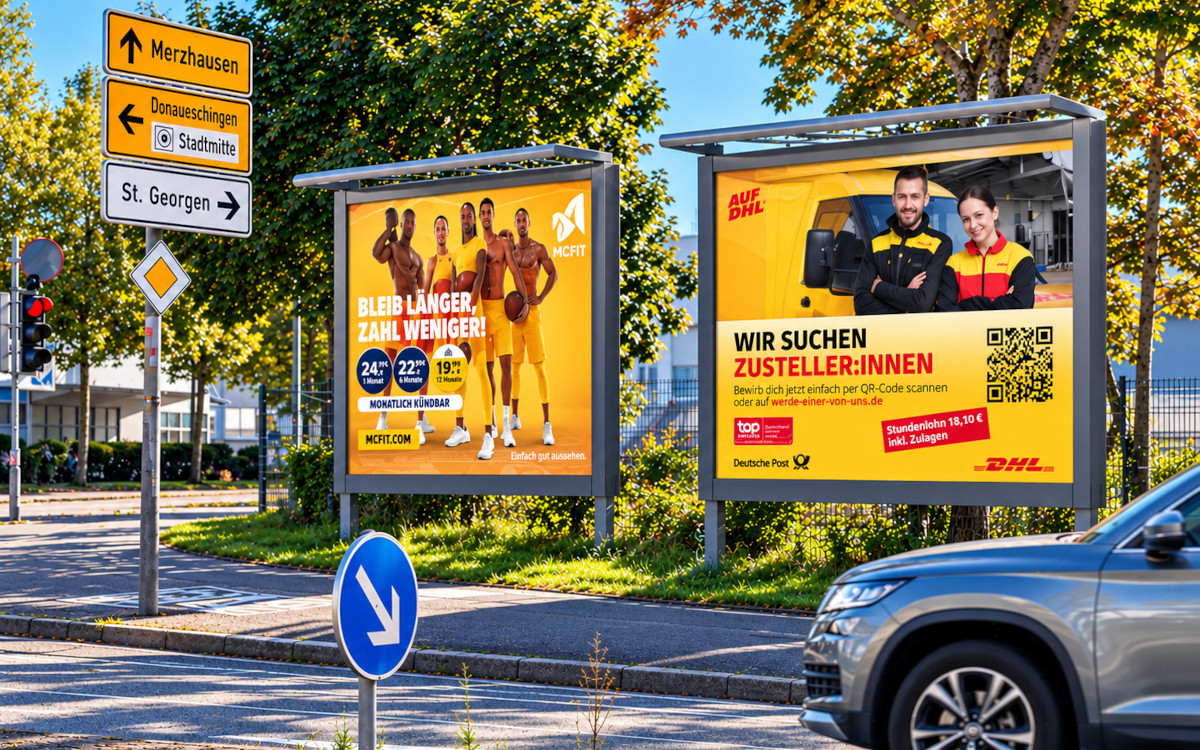 Werbeflächen in Freiburg (Foto: awk AUSSENWERBUNG/Schiffmann)