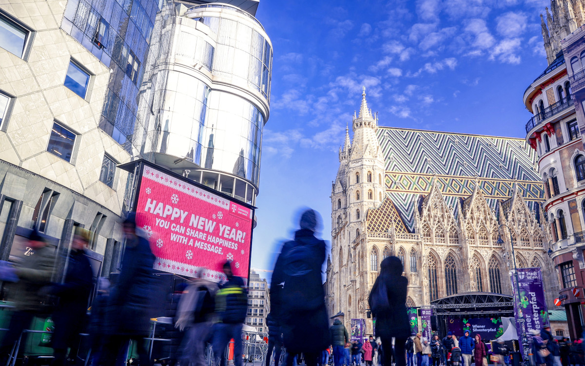 Azerion ist wieder DooH-Kooperationspartner des Wiener Silvesterpfads. (Foto: Rene Wallentin)